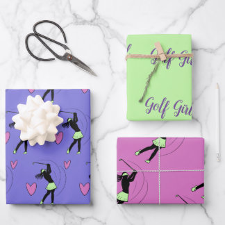 Golf Girl Wrapping Paper