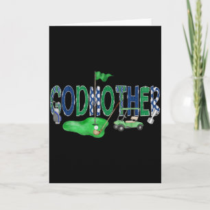 Golf Godmother Hole In One Golf 1st Birthday Boy P Card