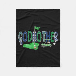 Golf Godmother Hole In One Golf 1st Birthday Boy P Fleece Blanket