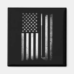 Golf Golfer American Flag Golf Flat Funny Golf Magnet