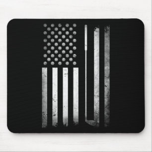 Golf Golfer American Flag Golf Flat Funny Golf Mouse Pad