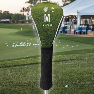 Golf Golfer Golfing Minimalist Initial Custom Head Cover