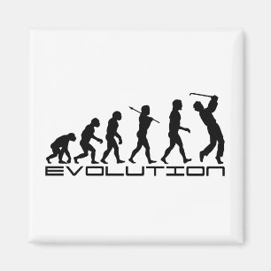 Golf Golfer Golfing Sport Evolution Art Magnet