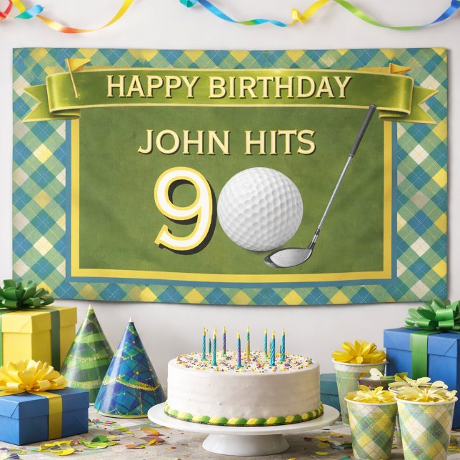 Golf, Golfer, Golfing theme Birthday Banner (Creator Uploaded)