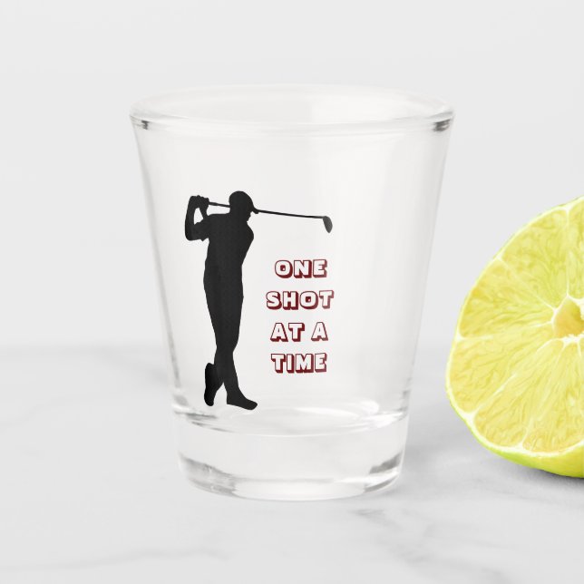 Golf Golfer Humour Shot Glass (Front)