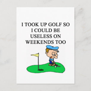 GOLF golfer joke Postcard