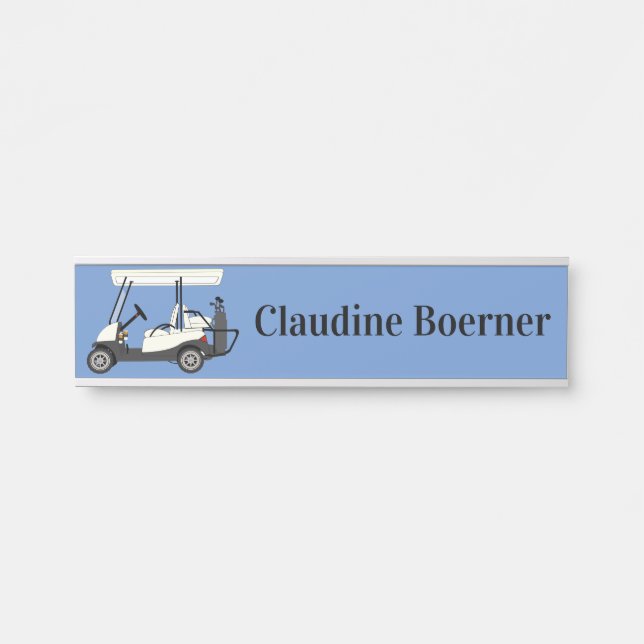 Golf Golfer Nameplate Name (Front)