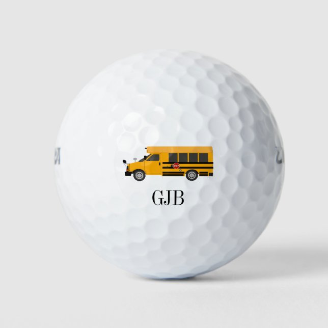 Golf Golfer Teacher School Admin. Bus Driver Golf Golf Balls (Front)