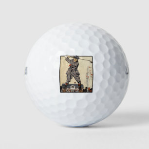 Golf Golfer Vintage Antique Golfing Golf Balls
