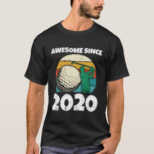 Golf Golfing Awesome Since 2020 3Rd Birthday 3 Yea T-Shirt