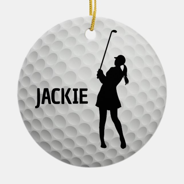 Golf Golfing Design  Ceramic Ornament (Front)