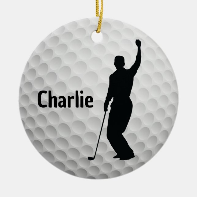 Golf Golfing Design  Ceramic Ornament (Front)