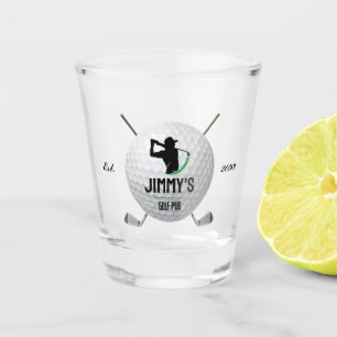 Golf Golfing Golfer Ball Clubs Drinkware Pub Shot Glass
