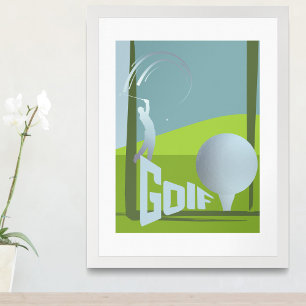 Golf golfing golfer club resort green wall decor