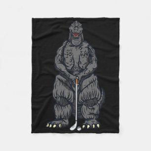 Golf Golfing Japanese Movie Dinosaur Monster Golfe Fleece Blanket