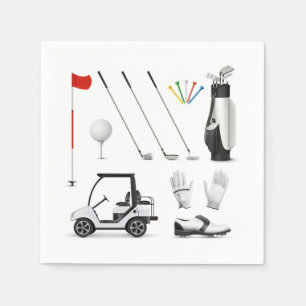 Golf Golfing Napkin