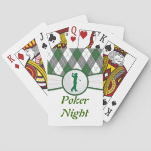 Golf Golfing poker night Red Black Playing Cards
