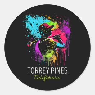 Golf Golfing Torrey Pines  Classic Round Sticker