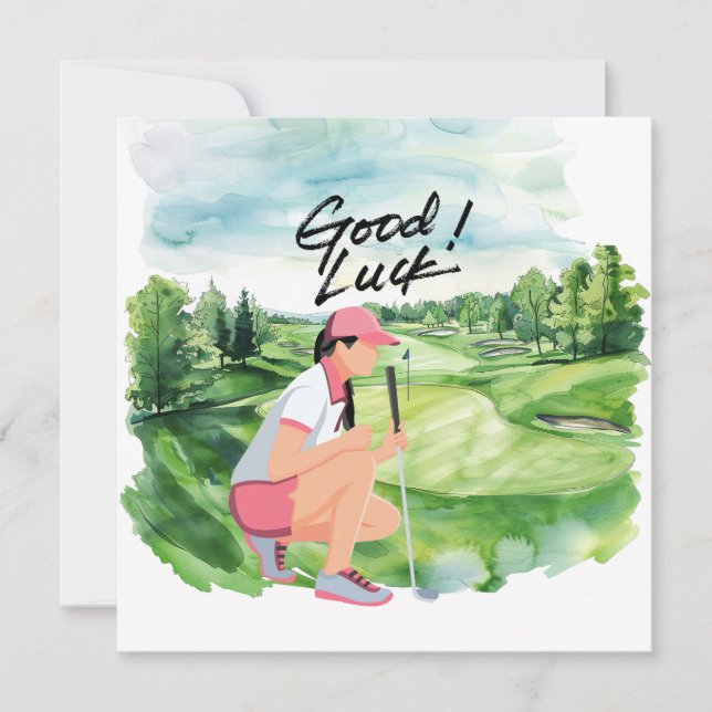 Golf "Good Luck on the Course, Lady Golfer!" (Front)