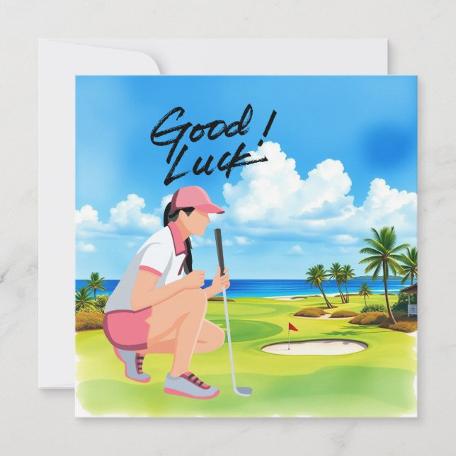 Golf "Good Luck on the Course, Lady Golfer!" (Front)
