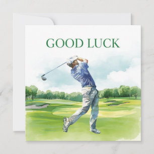 Golf Good Luck to golfer on green grass