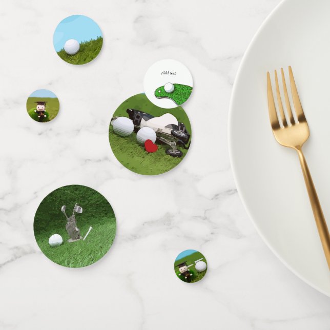 Golf graduate graduation confetti (Group)