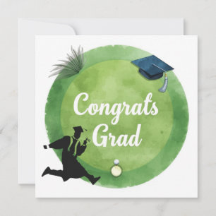 Golf Graduation Congratulations on Par for golfer Card