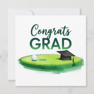 Golf Graduation Congratulations on Par for golfer Card