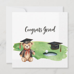 Golf Graduation Congratulations on Par for golfer Card