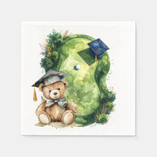 Golf Graduation Congratulations on putting green Napkin