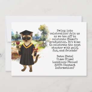 Golf Graduation themed Invitation