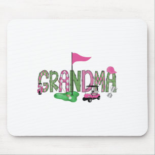 Golf Grandma Pink Hole In One Golf 1st Birthday Gi Mouse Pad