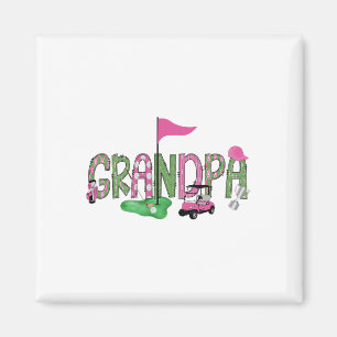 Golf Grandpa Pink Hole In One Golf 1st Birthday Gi Magnet
