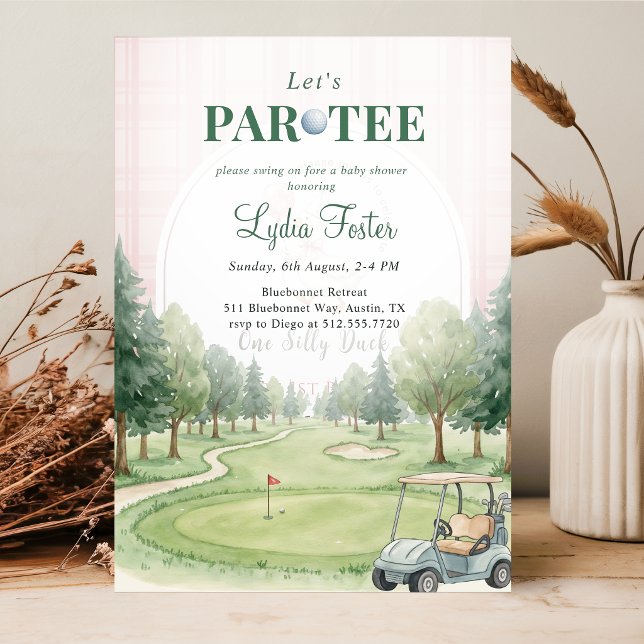 Golf Green Baby Shower Par-Tee Invitation (Creator Uploaded)