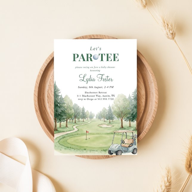 Golf Green Boy Baby Shower Par-Tee Invitation (Creator Uploaded)