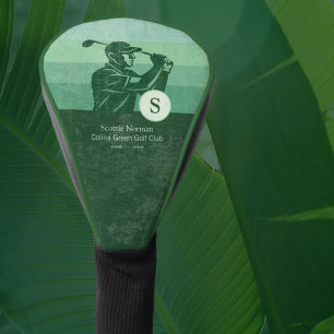 Golf Green Golfer Head Cover