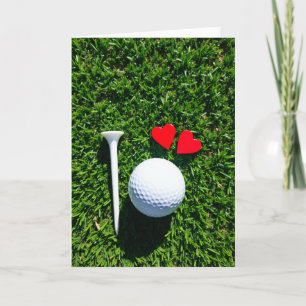 Golf Green Love Scene Card