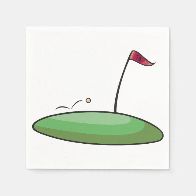 Golf Green Paper Napkins (Front)