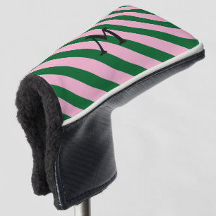 GOLF- Green Pink, Monogram Golf Putter Head Cover