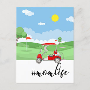 Golf greeting card with women golf mum