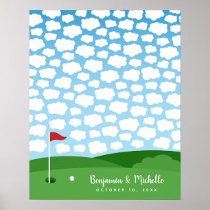 Golf Guest Book Poster - 100 Signatures