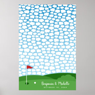 Golf Guest Book Poster - 250 Signatures