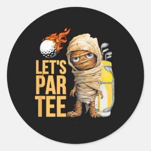 Golf Halloween Party For Golfer Classic Round Sticker