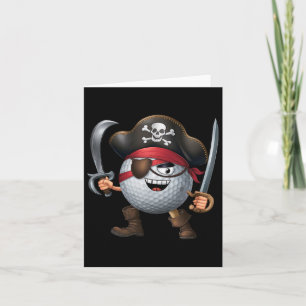 Golf Halloween Pirate Player Mens Womens Kids Pira Card