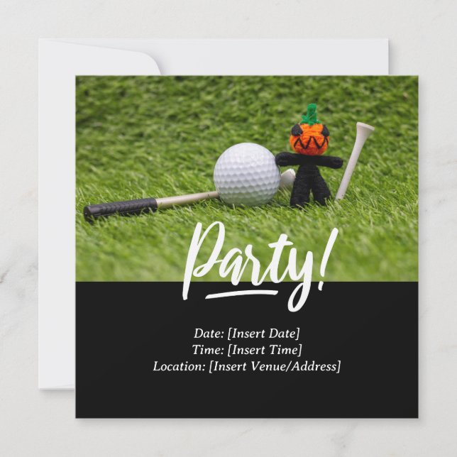 Golf  Halloween themed for golfer  Invitation (Front)