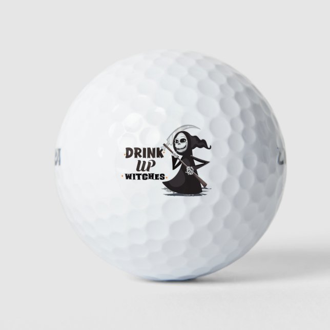 Golf Halloween with witch Balls (Front)