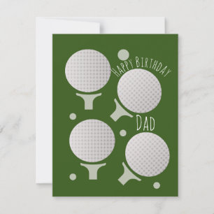 Golf Happy Birthday Dad Father Grandpa Card