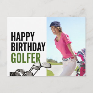 Golf Happy Birthday Golfer Postcard