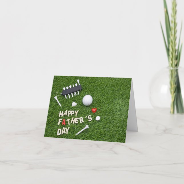 Golf  Happy Father's Day for golfer  Card (Front)