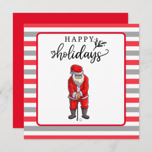 Golf Happy Holiday with Santa Claus Christmas